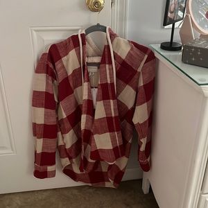 red flannel with hood